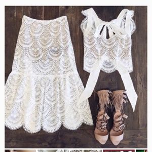 For love and lemons rosalita set white nwt small